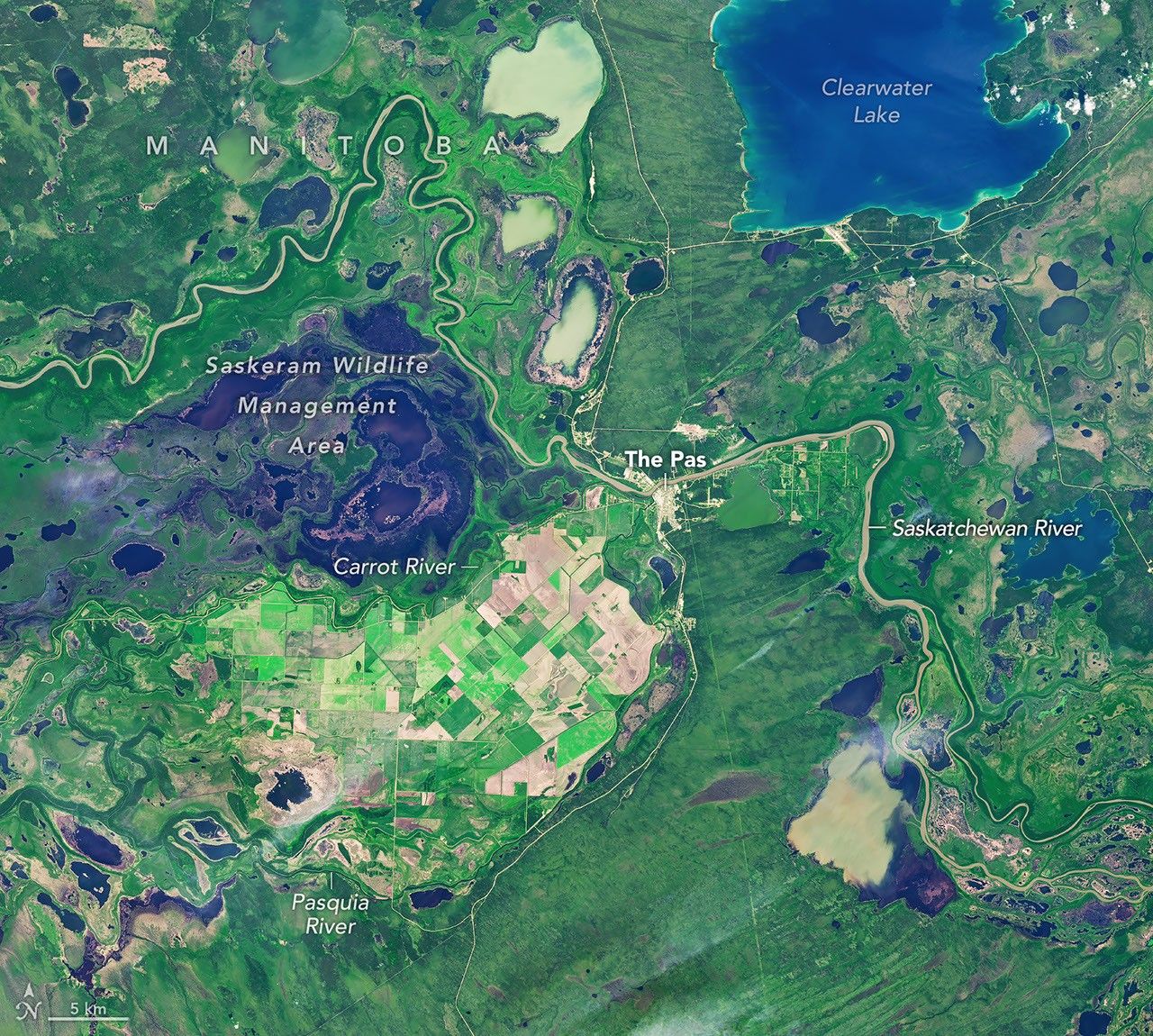 An Agricultural “Island” in the Saskatchewan River Delta
