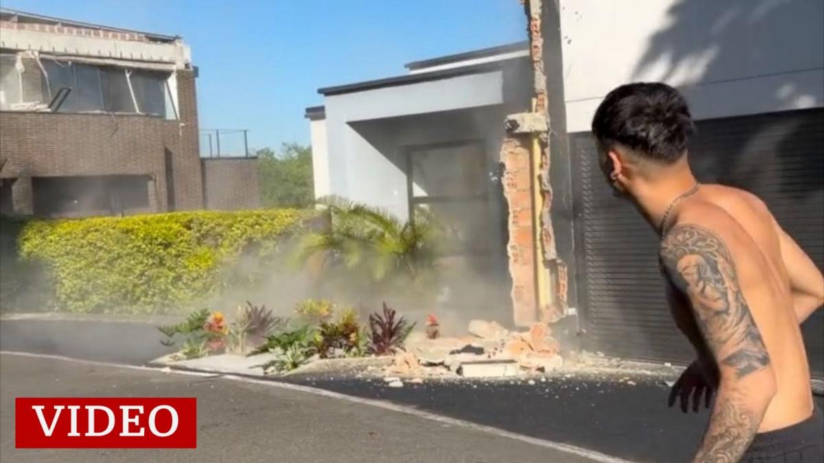 En video: una familia se salva por poco antes de que el terremoto de Colombia sacuda su casa