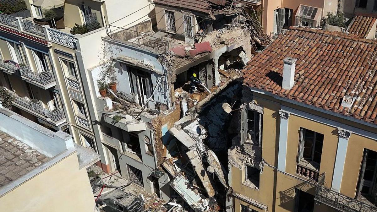 At least two dead after explosion destroys building close to Acropolis in Athens