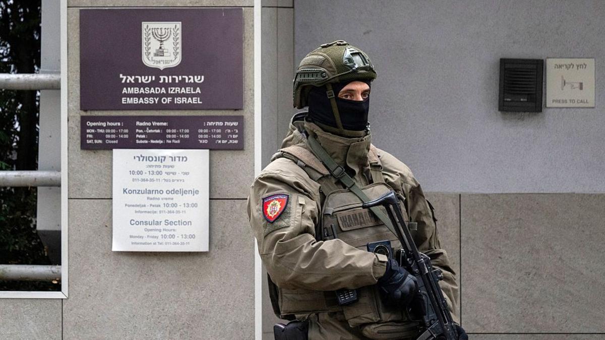 Serbian shot dead after attacking officer outside Israeli embassy, minister says